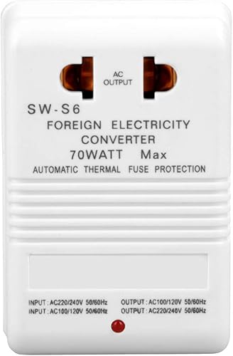 Convertidor de voltaje 70W 110V120V a 220V240V Step-Up&Down Transformador de voltaje para viajes