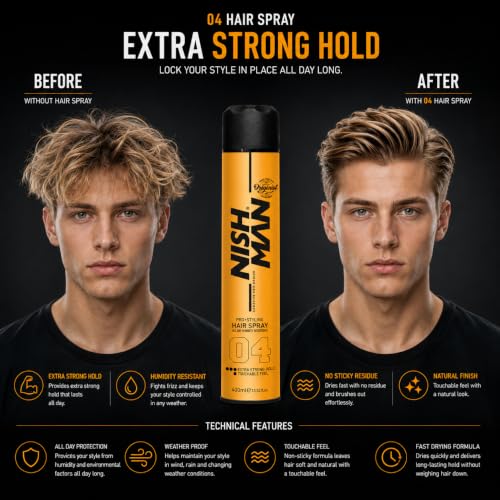 Nisman Hair Styling Spray Extrahold 04 400 ml miniatura 2
