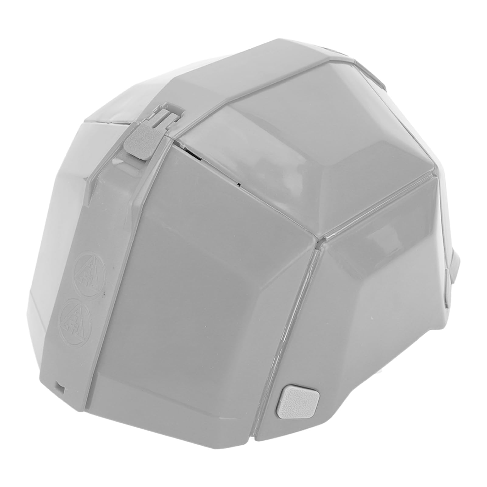 Casco de seguridad plegable de plástico de alta resistencia para el trabajo, deportes, viajes (gris)