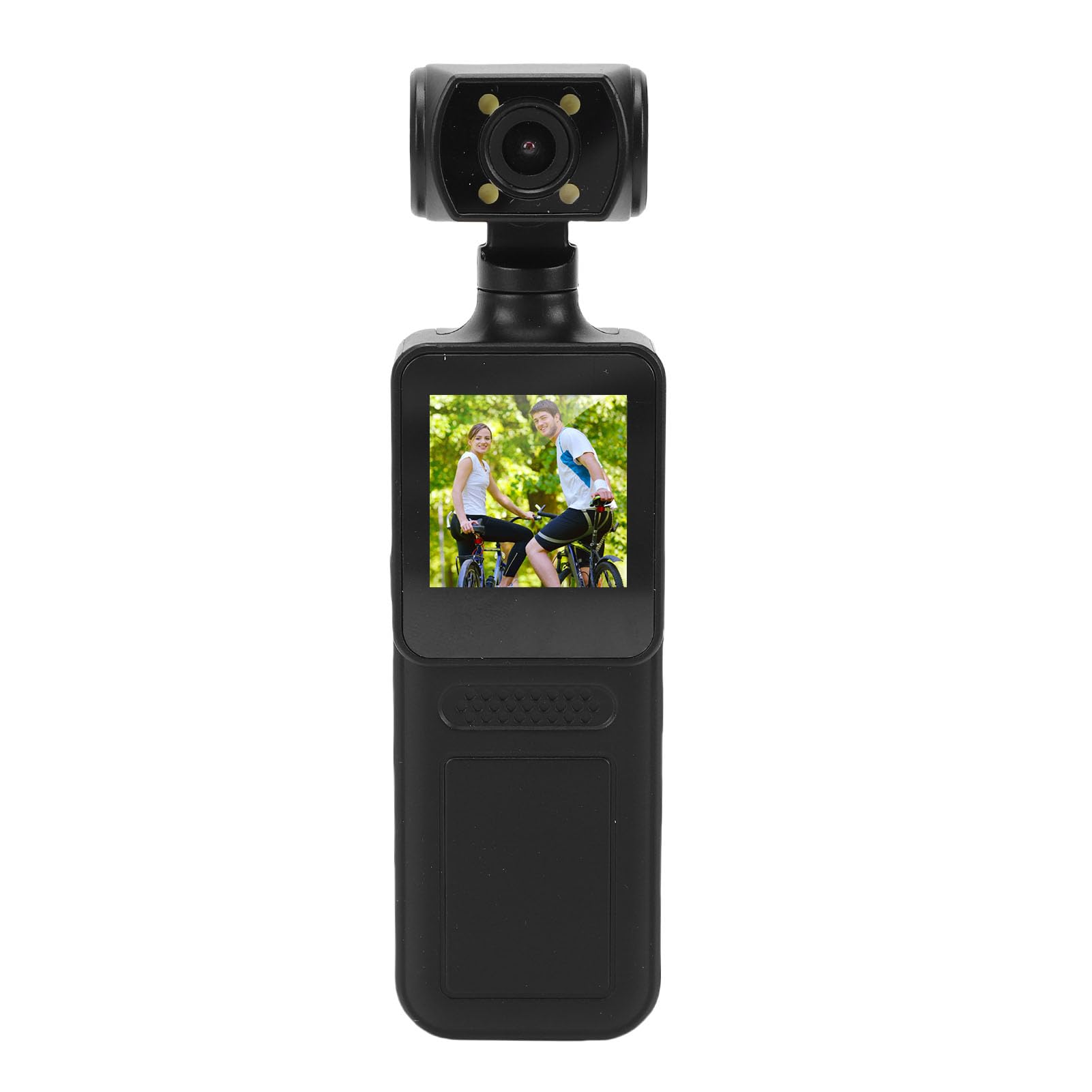 Dpofirs Kamera Korpusowa, Kamera Akcji 4K, Ekran HD o Przekątnej 1,31 Cala, z Klipsem z Tyłu Obiektywu Obracającym się o 180°, Wodoodporna Sportowa z funkcją Anti Shake WiFi, do
