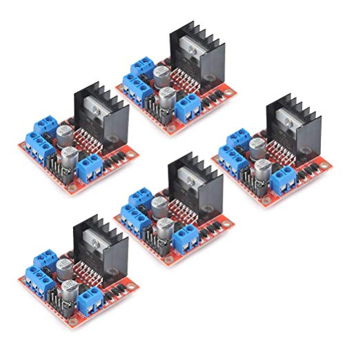 DollaTek 5Pcs L298N Carte de Pilote de Moteur Pas à Pas à Pont en Double H pour Arduino