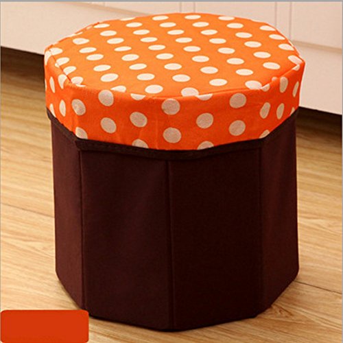 OUNONA caixa de armazenamento dobrável para guardar itens de vestuário e livros (laranja)