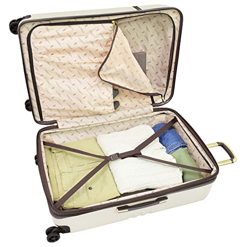 London Fog Brentwood II Expandable HARDSIDE Spinner, Cream, 29-Inch4