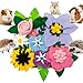 FAITUCOS Small Animal Foraging Mat for Rabbit Hedgehog Guinea Pig Rat Chinchillas Bunny - Interactive Cute Flower Funny Feeder Toy Feeding Mat Bedding Cage Accessories