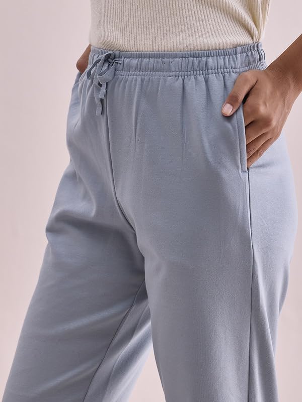 Image of GO COLORS Solid Ultra Warm Casual Pant for Women | Mid Rise, Warm tech