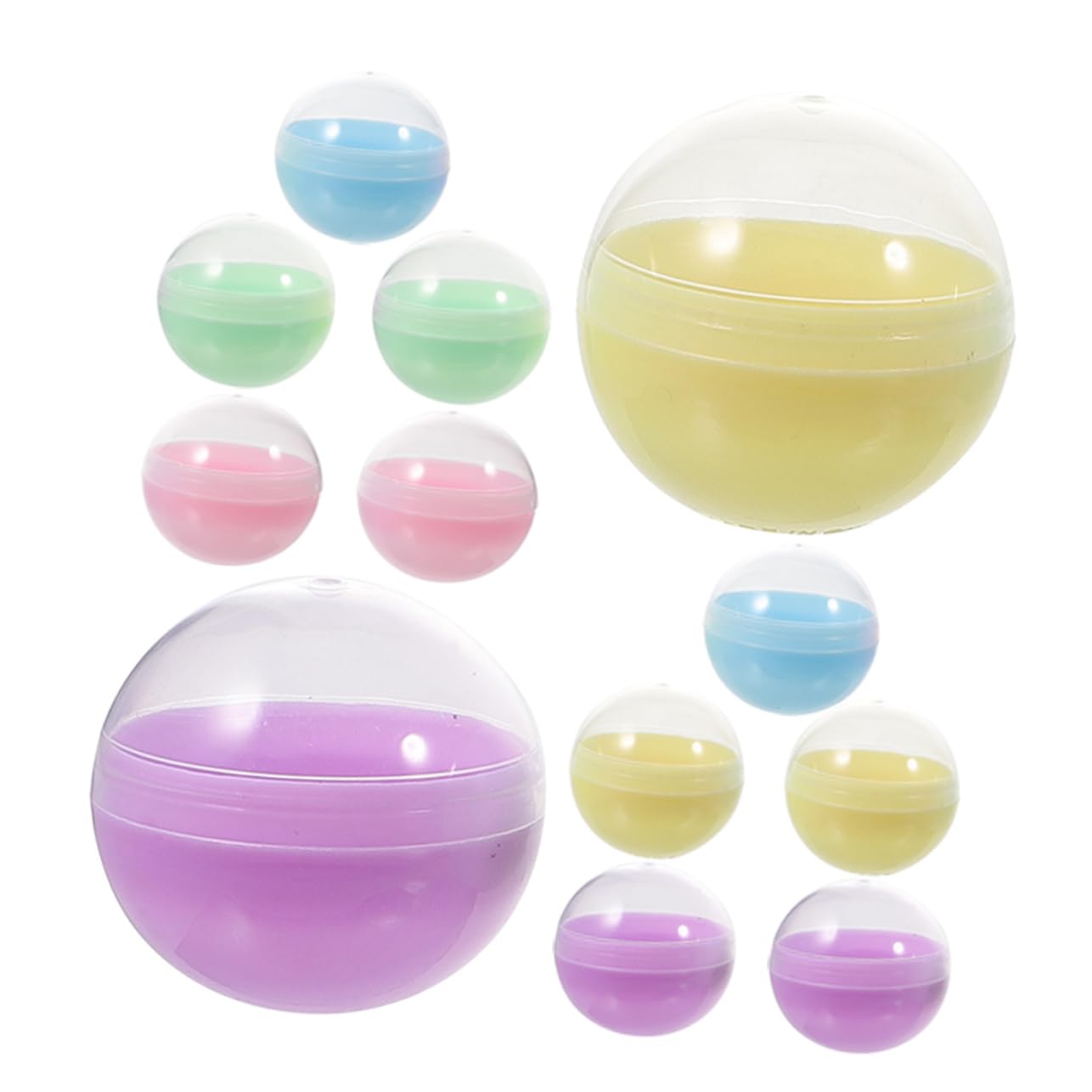 FUNOMOCYA DIY Craft Toys Macaron Plastic Capsules Mm Toy Prize Machine Parts Boys and Girls Party Favor Capsules