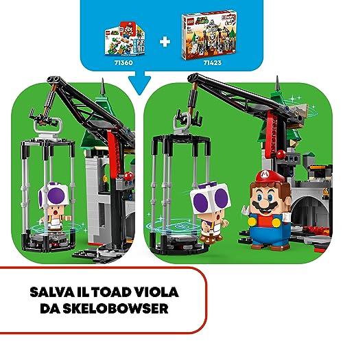 Super Mario Pack di Espansione Battaglia al Castello di Skelobowser con 5 Personaggi tra cui Toad Viola, Piantosso Piranha Ossea e il Goombosso, Giochi per Bambini e Bambine da 8 Anni 71423 - Lego - Immagine 2