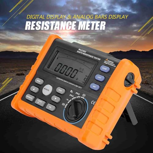 PEAKMETER MS2302 Digitales Widerstandsmessgerät Megohmmeter mit LCD-Hintergrundbeleuchtung 0~4K Ohm 100 Groups Data Logging