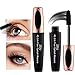 2 Pack 4D Silk Fiber Eyelash Mascara Extension Makeup Black Cold Waterproof Kit Eye Lashes