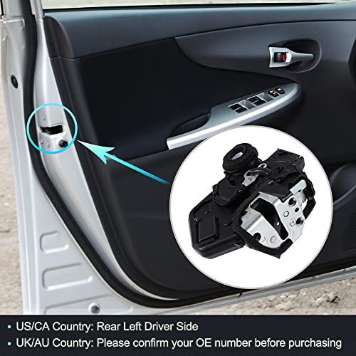Image of X AUTOHAUX Power Door Lock Actuator Motor Rear Left Driver Side for Toyota 4Runner 2003-2009 69060-60091