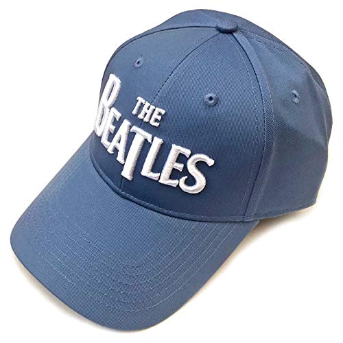 The Beatles Baseball Cap Classic Drop T Logo Hat, Denim Blue