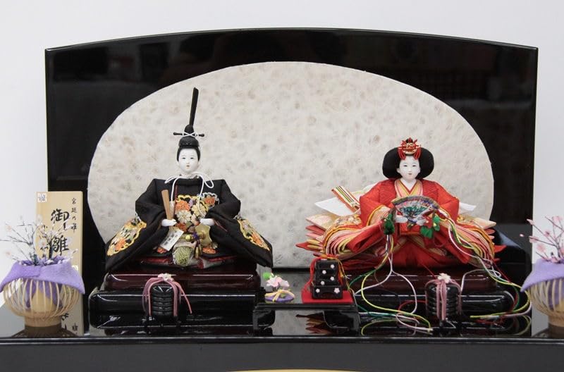 雛人形 親王平飾り 小出松寿 総刺繍 京十二番 雪輪桜文様