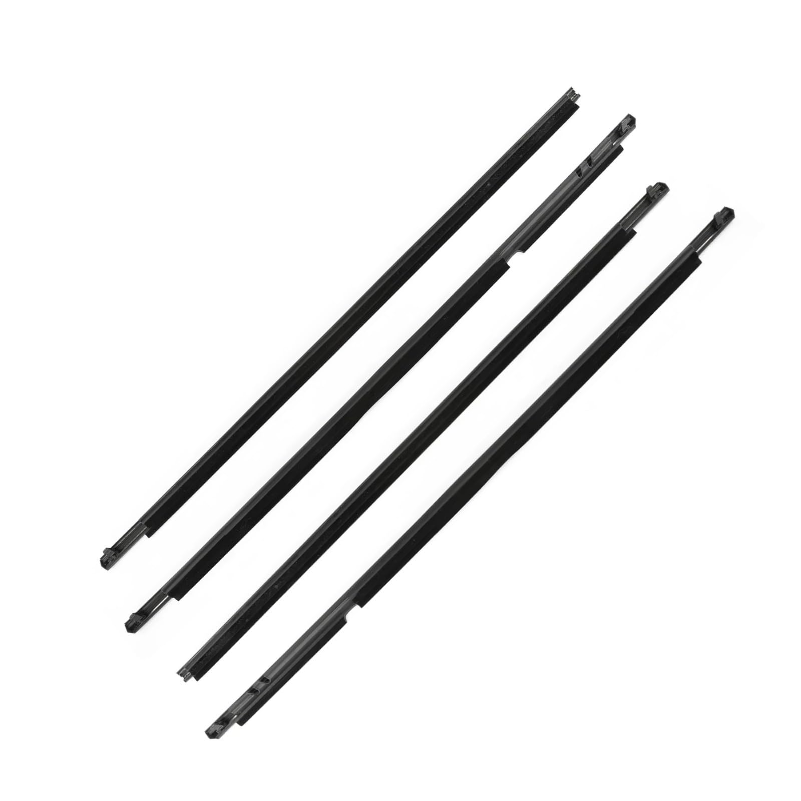 Automotive Window Seals Compatible with Toyota for Corolla Sedan 2008-2013 4pcs Window Front Rear Trim Belt Sealing Strips 7573012300 7571002210(Black)
