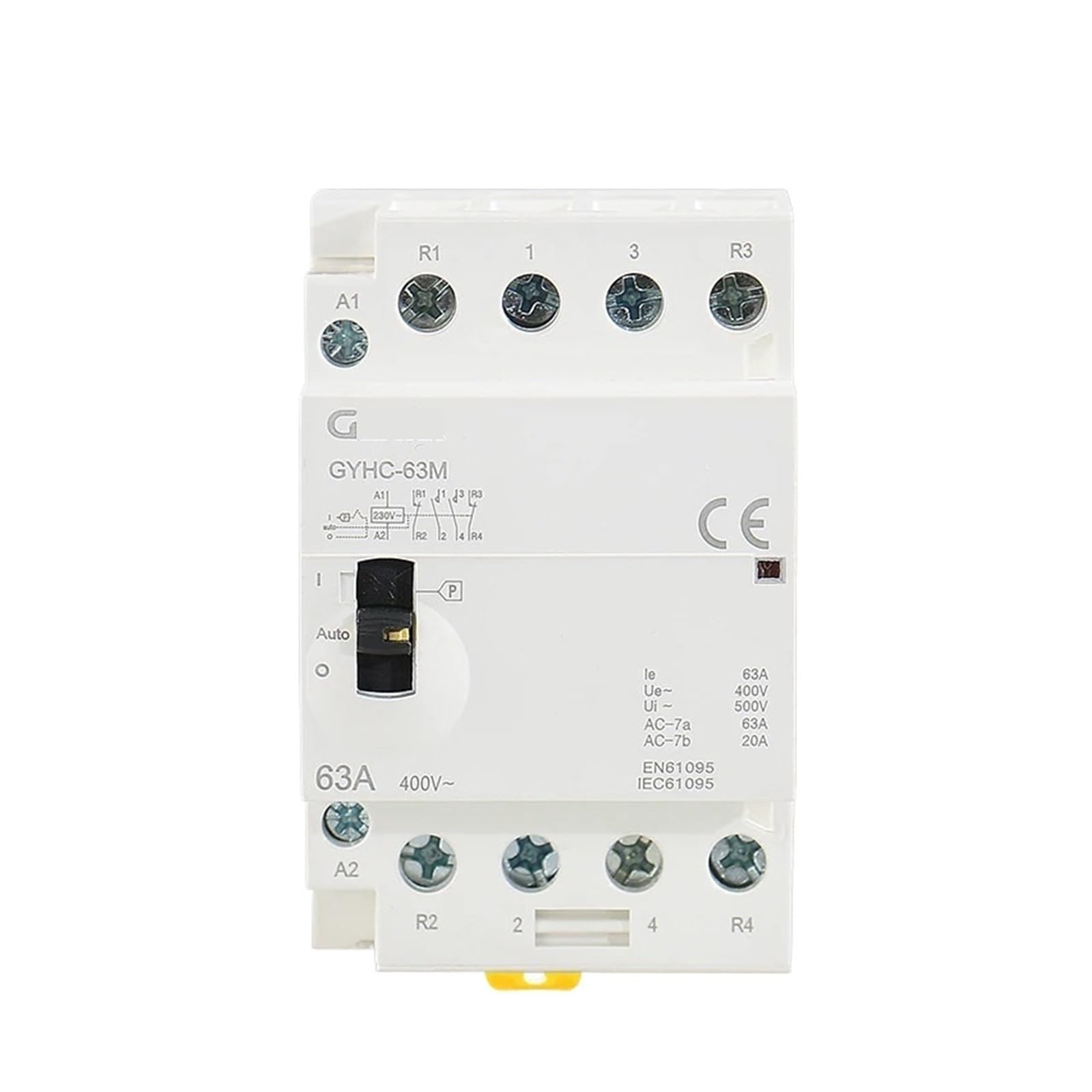 Contacteur modulaire AC 4P 40A 2NO2NC 220V GYHC pour rail DIN