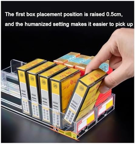 20-Pack Spring-Loaded Acrylic Gondola Shelf Pushers for Retail - Auto-Distribution Cigarette Box Organizers, 6.4x28 cm, Ideal for Convenience Stores & Markets