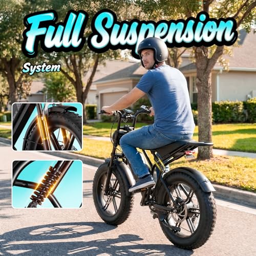 TST Electric Bike for Adults, 1500W Peak Motor Ebike with 48V 15Ah Battery, 60 Miles Range Electric Bicycle, 20" All-Terrain E Bike with Rear Seat 7 Speeds R002 - Image 3