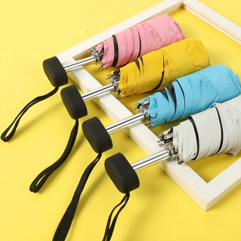 eexbz Umbrellas for Rain Black Plastic Umbrella, Light Umbrella, Six-Bone Umbrella, Creative Umbrella, Rain Or Shine Umbrella Strong Umbrella for Wind and Rain(G)