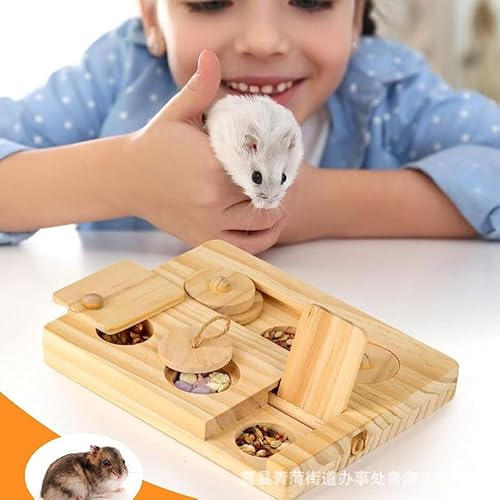 Bohrma Meerschweinchen Spielzeug Hamster Accessory Set Spielzeug FüR Hamster Aus Holz Kleintierspielzeug 6 In 1 Holzspielzeug Zur Futtersuche Geeignet FüR Meerschweinchen Kaninchen Chinchillas Hamster