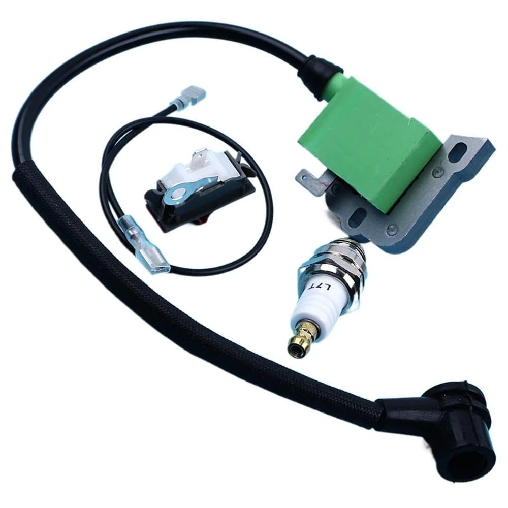 Kit de bujías con Interruptor de Parada de Emergencia y Bobina de Encendido Compatible con el módulo de Motosierra Husqvarna 50, 51, 55, 268, 272, 266, 261, 262, 61, 254 y 257.