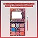 Descendants: The Rise of Red - 8 Well Eyeshadow Shimmer Palette with Mirror and brush, Shimmery and Opaque Colors, Pigmented Blendable for Girls Ages 8+, Perfect for Birthday, Parties by Townley Girl