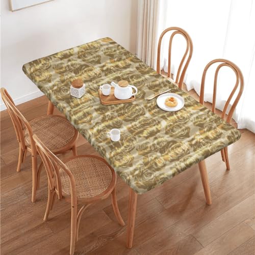 Nappe de table extensible ajustée tropicale anti-taches 4FT - 6