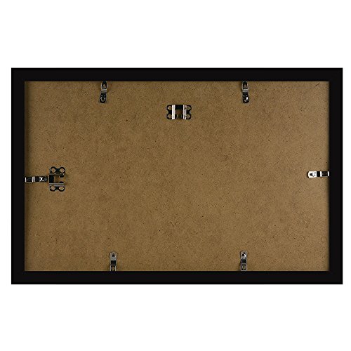 Aynoo 11x17 Poster Picture Frame Black Legal Sized Paper to Display 11x17 inch Picture Photo (Without Mat) Memorabilia, Certificates, Awards, Medals and Photos Wall Mounting Frame (P8L 2019)