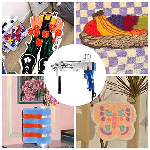 Vehipa Tufting Gun Cut Pile and Loop Pile 2 in 1 Electric Rug Gun Machine Starter Kit for Tufting Lover