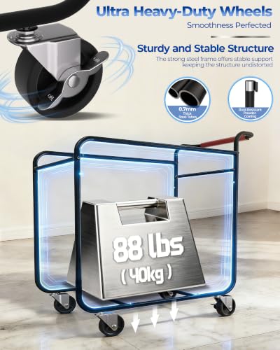 Image of Kayfia 150L Rolling Laundry Hamper, Laundry Basket with Wheels, Black