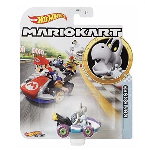 Hot Wheels Mario Kart Dry Bones en escala 1:64 miniatura 2