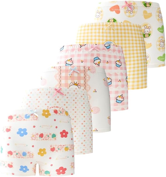 Soft Girls' Briefs, Comfort Breathable Toddler Girls' Panties, Modal Underwear Sizes for 1T to 9 Years Old