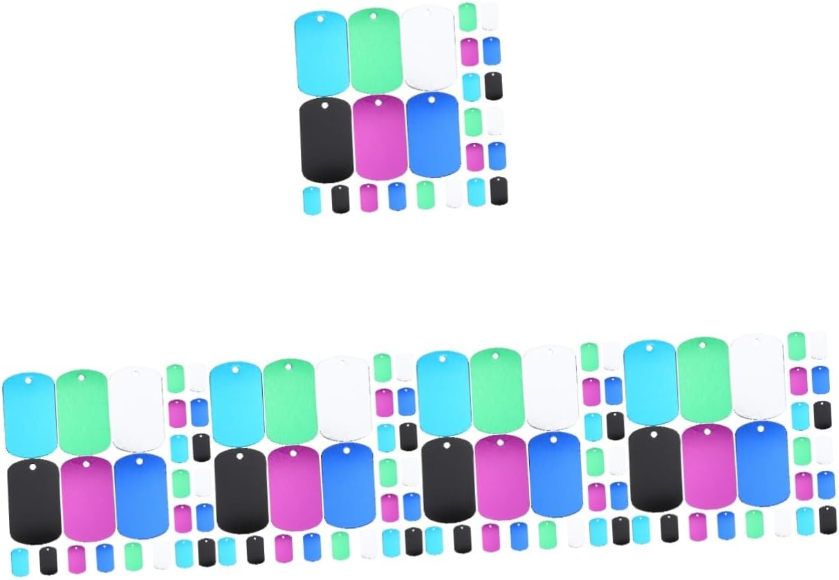 120pcs Blank Pet Id Tags Alloy Dog Tags for Pets Lightweight for Crafting and Personalization for Dogs and Cats