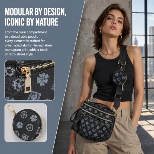 Image of Makes Checkered Crossbody Bag Bum Bag for Women with Pouch