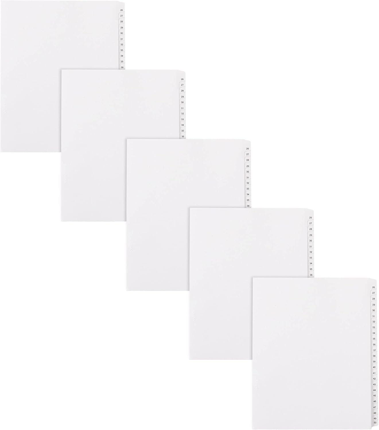 Avery 26-50 Legal Exhibit Dividers for 3 Ring Binders, 25-Tab Sets, Allstate Style, 5 Binder Divider Sets (21702)