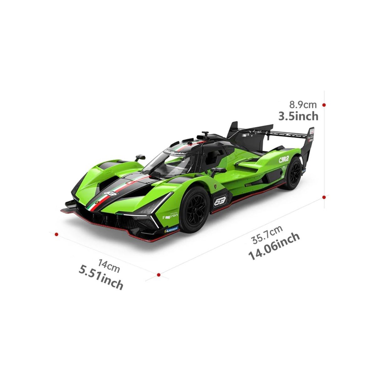 Amazon.com: HTLNUZD 1/14 RC SC63 Hypercar 24H/LMH for Lamborghini