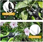 Ensemble de taille de jardin, 20 cm Perçage et ciseaux droit, noir et vert, 2-Pack