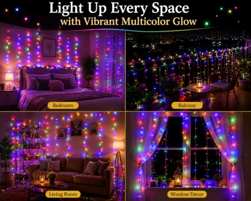 Image of Quace 10 Meter LED String Lights Pack of 5, 26 Multicolor LEDs, 360 Fairy Lights with Flexible Wire for Diwali, Christmas, Wedding, Party, Balcony & Indoor Outdoor Decoration