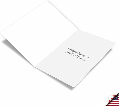 Miniatura 2 de NobleWorks - Divertida tarjeta de felicitación judía del 13 hito Bar Mitzvah con sobre de 5 x 7 pulgadas (1 tarjeta) Tarjeta judía del 13 hito