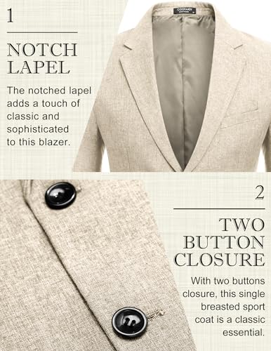 COOFANDY Men's Blazer Casual Slim Fit Sport Coats Two Button Lightweight Suit Jacket4
