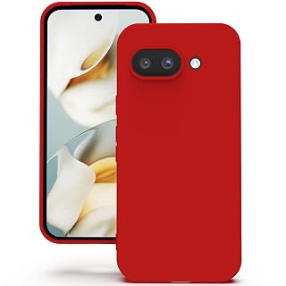 YATWIN Silicone Back Case for Google Pixel 9A, Soft-Touch Phone Back Cover for Google Pixel 9A - Red