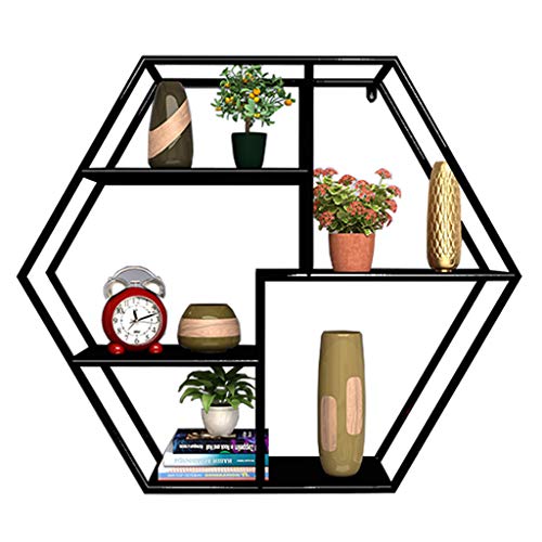 Étagère à Cadre Cubes Suspendue Plante à Fleurs, étagères de Rangement murales montées sur présentoir de Rangement Hexagonal Moderne avec décor de Mur de Cadre en Fil de métal Noir pour la décorati Étagère à Cadre Cubes Suspendue Plante à Fleurs, étagères de Rangement murales montées sur présentoir de Rangement Hexagonal Moderne avec décor de Mur de Cadre en Fil de métal Noir pour la décorati