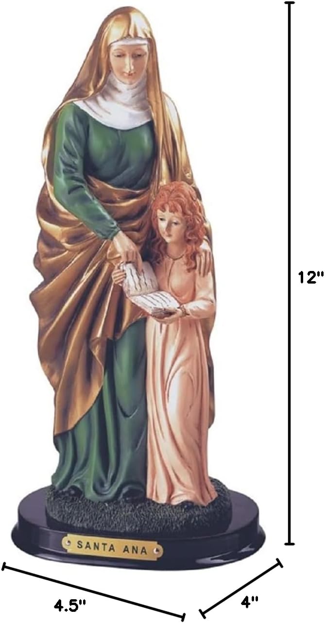 ICE ARMOR 12" H Saint Anne Statue Collectible Figurine Home Decoration Office Desk/Home/Living Room/Table Decor, Perfect House Warming Gifts for New Home - Image 4