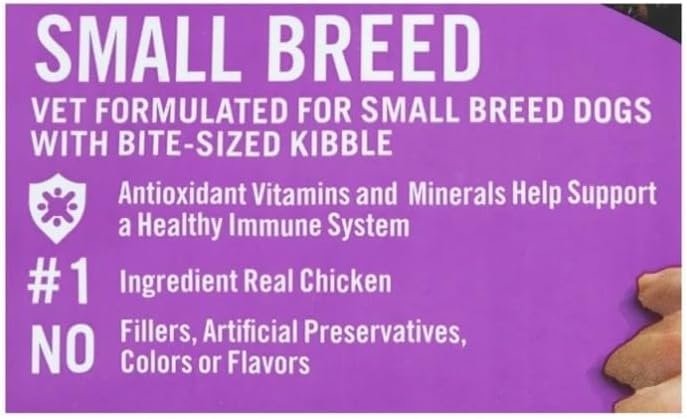 Pure Balance Pro+ Small Breed Chicken & Pea Recipe Dry Dog Food, for Small Breeds & All Life Stages ~ (8 Lbs Bag)