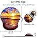 Ergonomic Mouse Pad with Wrist Support Rest,Large Mousepad Gel Wrist Rest, with Coaster Non-Slip & Pain Relief for Computer, Desk, Home&Office-Sunset Beach