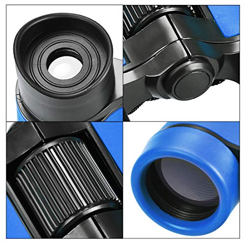 Binoculares compactos plegables 4x30 azul cielo con correa miniatura 4