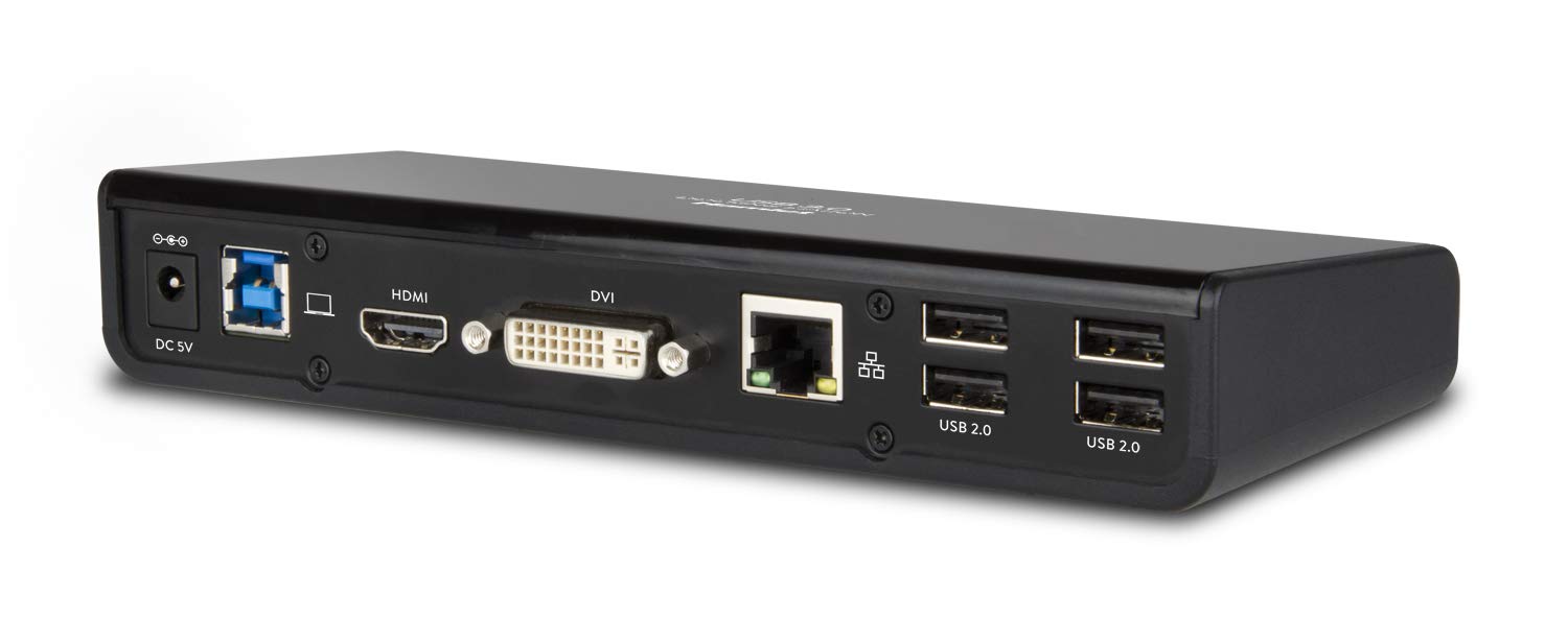 Hamlet HDOCKS300TC - Docking Station con Porte di Espansione per Notebook con Doppia Interfaccia USB 3.0 TYPE-C e Type-A, Dotato di Porte Video HDMI+DVI+ HUB 6P +LAN Gigabit + 2x Jack Audio 3.5mm