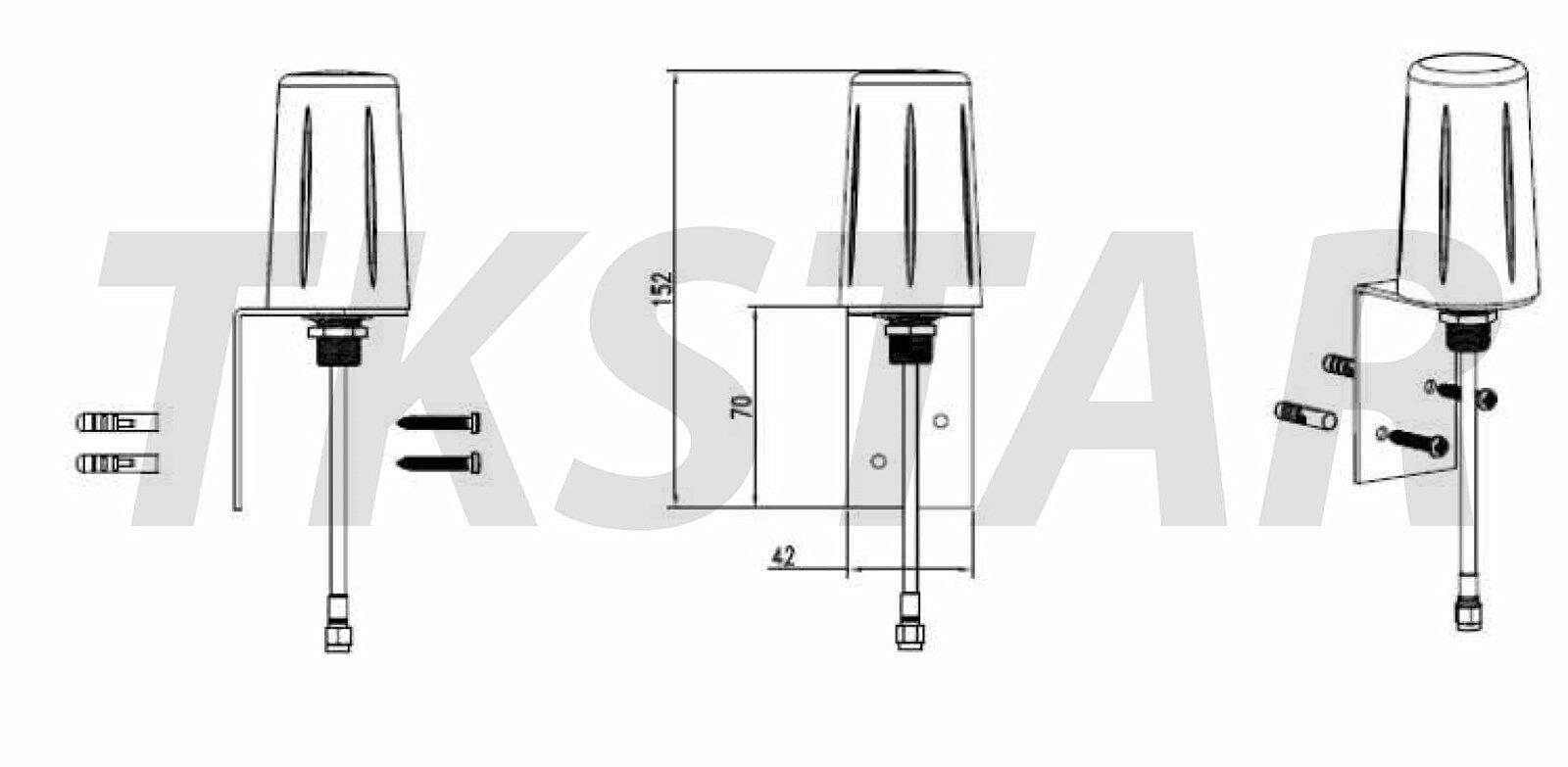 TK Star LTE 5G 4G MIMO 2 x 3m SMA Antenne Außenantenne kompatibel mit Router HTC 5G HUB, FritzBox 6850 5G, Huawei 5G CPE Pro 2, D-Link DWR-2010, passend zu Nighthawk M5, Huawei E6878 5G