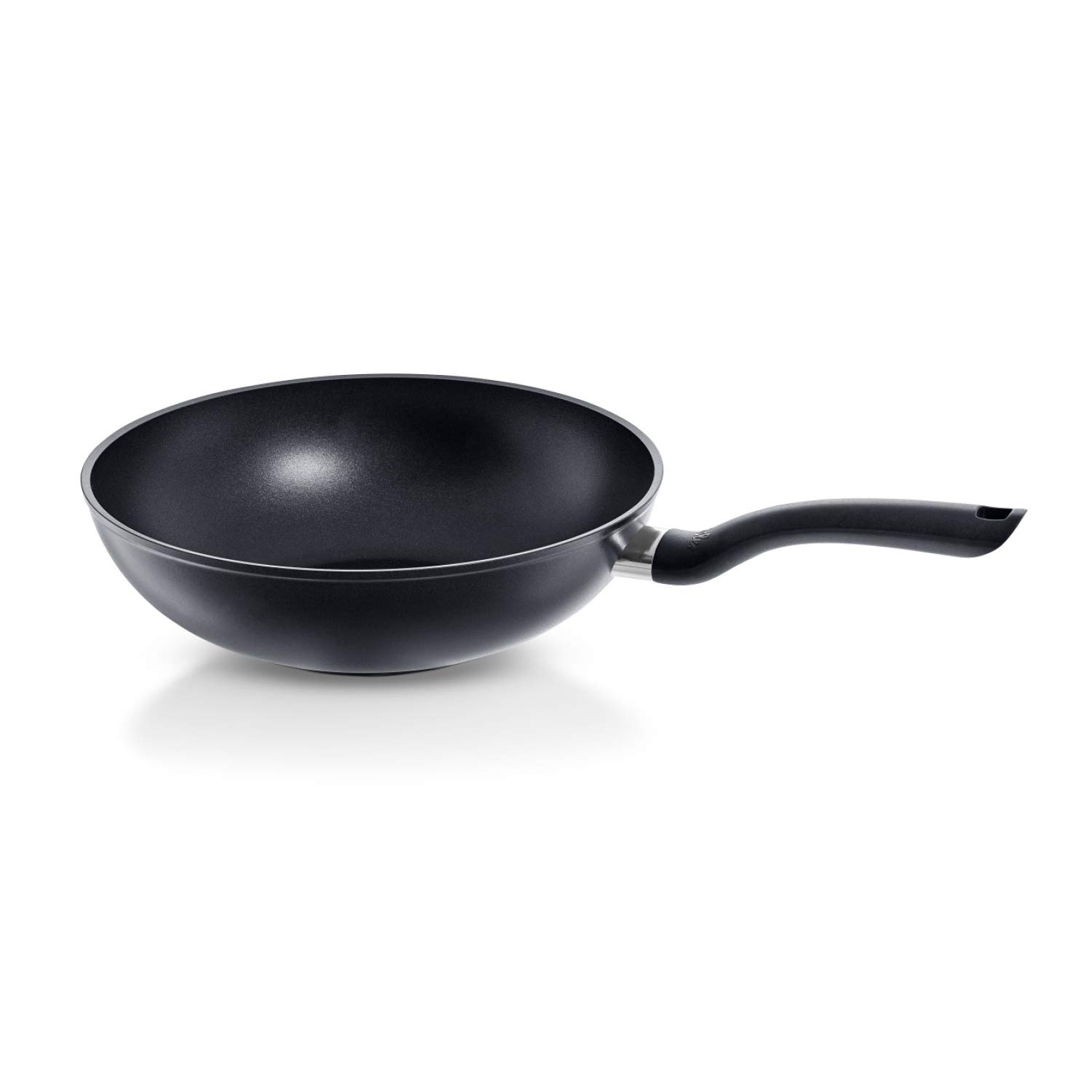 Fissler Black Cenit/Aluminium Wok Asian Pan (Diameter 28 Cm) Coated Non-Stick High Rim Induction 11 Inches