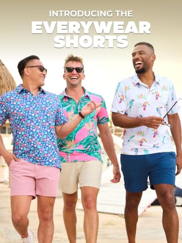 Image of Chubbies Everywear Men's Shorts - Mens Shorts Casual 6in Inseam, Elastic Waist, Water-Resistant, Zipper Pocket