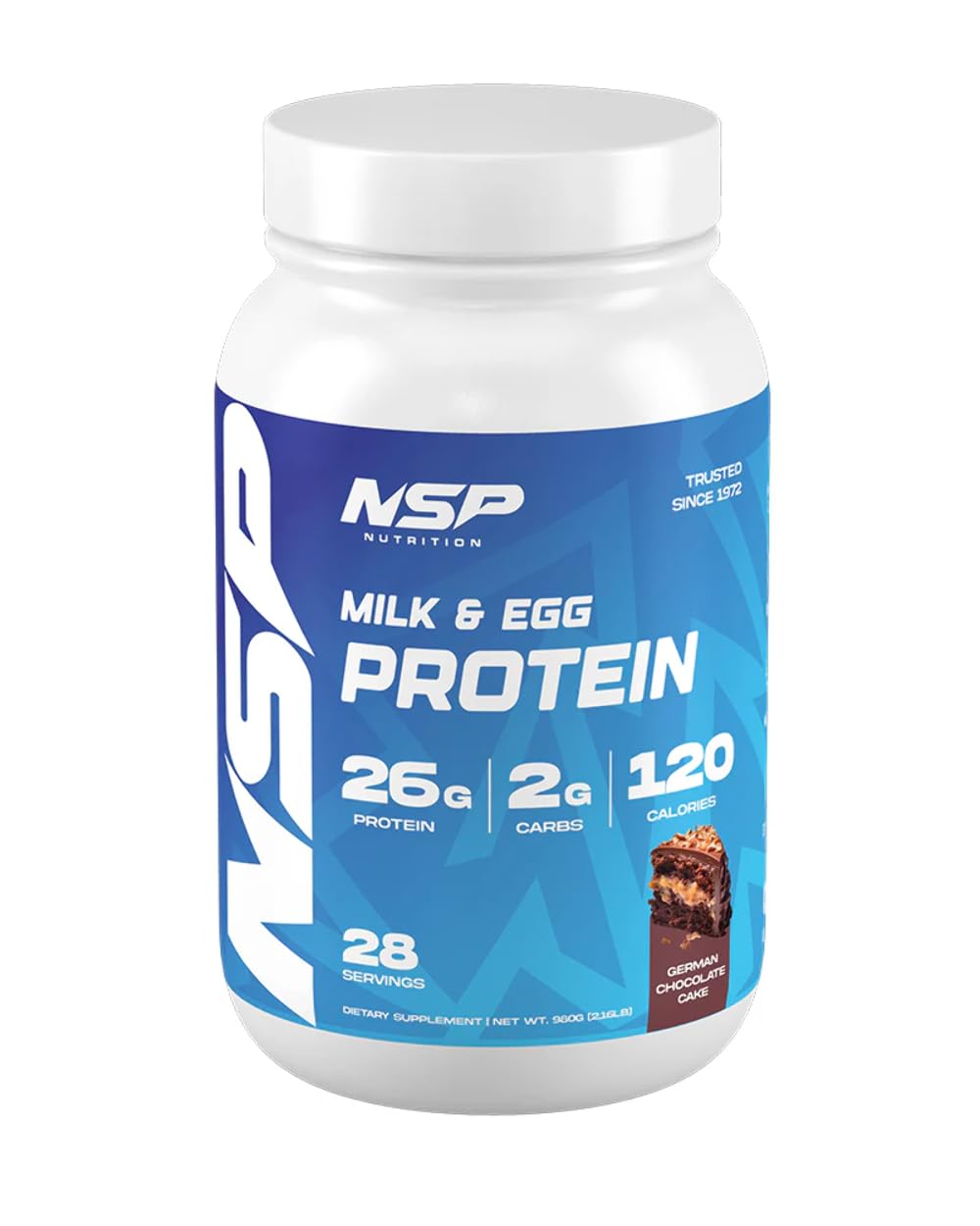 Milk & Egg Protein Powder | 26g Protein | 28 Servings | Perfect for Sensitive stomachs | no Bloating | Build Muscle | Protein for Sensitive stomachs German Chocolate Cake