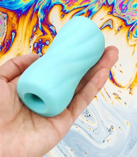 Image of Soft Silicone Muscle Relaxation Massager, Handheld, Teal Blue -0AS
